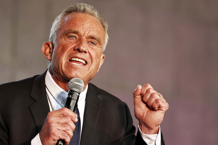 Robert F. Kennedy Jr. speaking into microphone