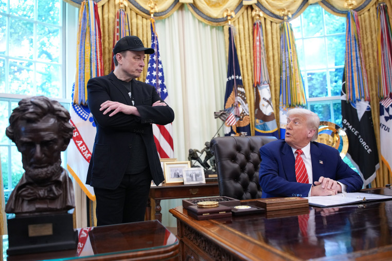 Image: President Trump Holds Press Conference With Elon Musk in White House's Oval Office
