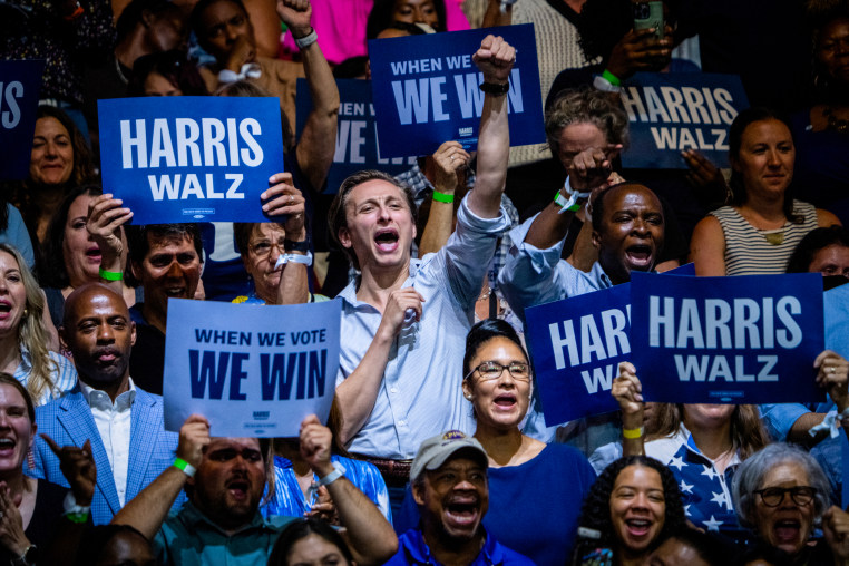 Harris supporters.