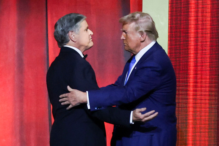 Sean Hannity and Donald Trump.