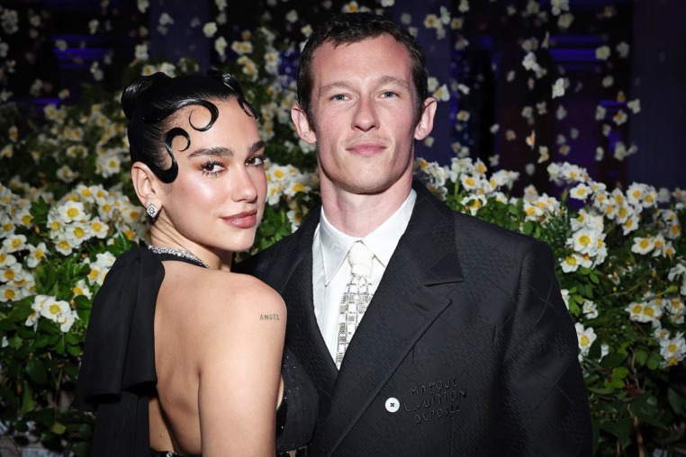 Dua Lipa and Callum Turner attend the 2025 Met Gala.