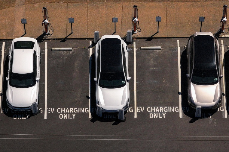 Electric vehicles charging.