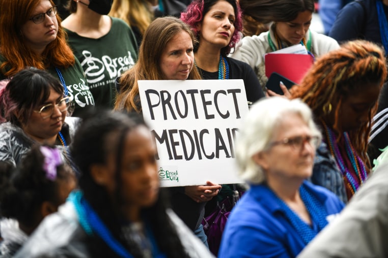 People protest the upcoming Medicaid cuts 