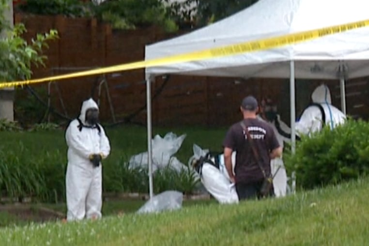 cyanide investigation poison hazemat suits police investigate PAUL VANDUYNE AND ANDREA WHITAKER poison suspects