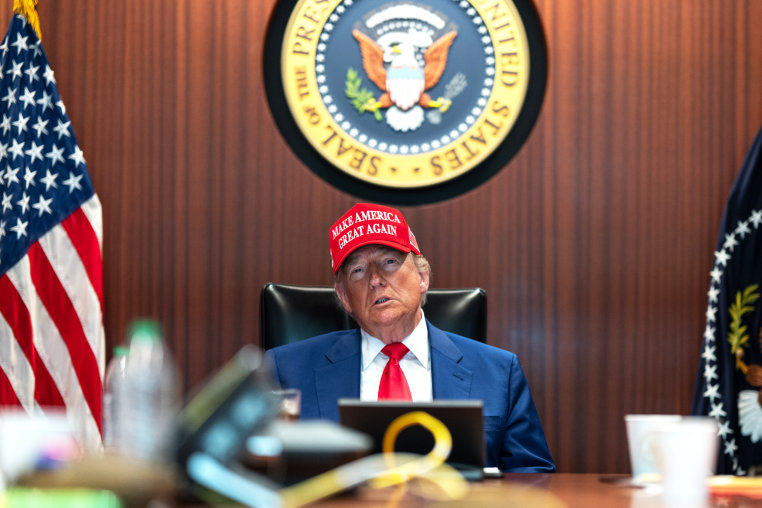 President Trump In The Situation Room During Strike on Iran