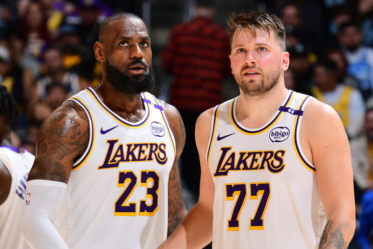 LeBron James and Luka Doncic 