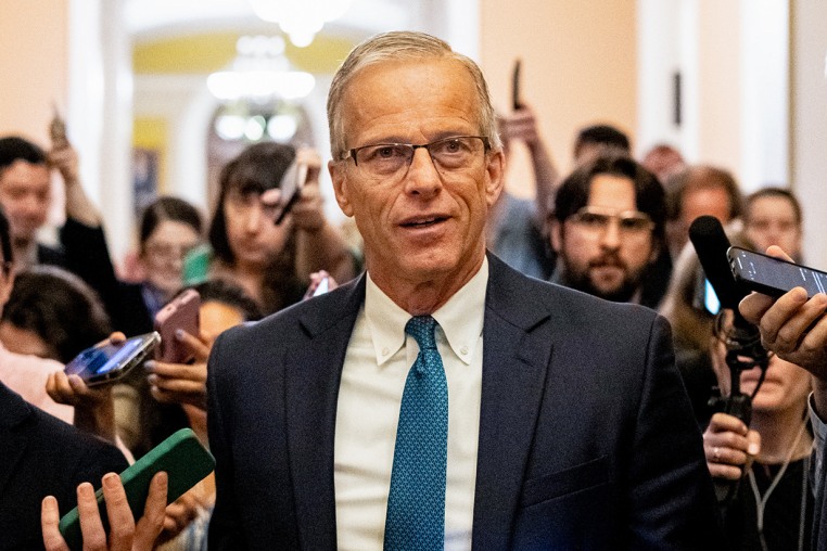 Senate Majority Leader John Thune (R-SC) at the Capitol in Washington, D.C., on June 27, 2025.
