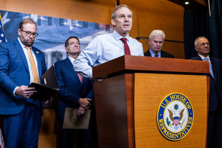 Jim Jordan speaks at a podium