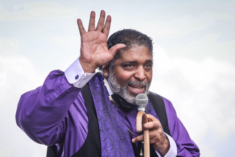 Reverend Dr. William Barber II.  speaking
