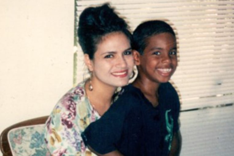 IMage: Rose Johnson and her son, Ryan Smith, in 1994.