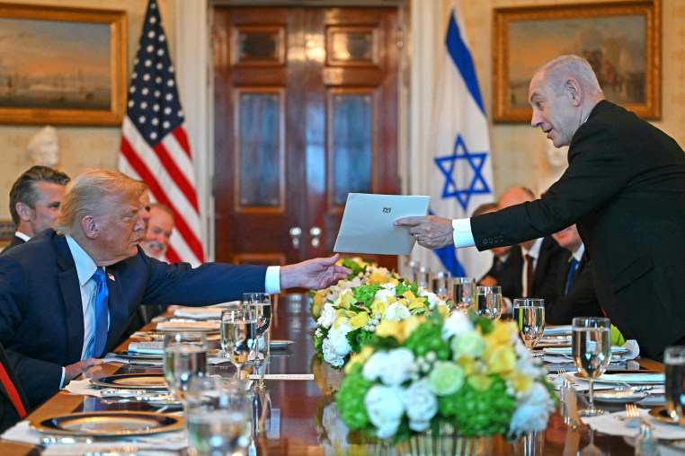 Image: benjamin natanyahu donald trump dinner white house