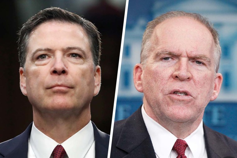 James Comey, John Brennan. 2up split