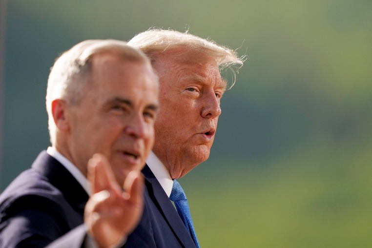 Mark Carney and President Donald 