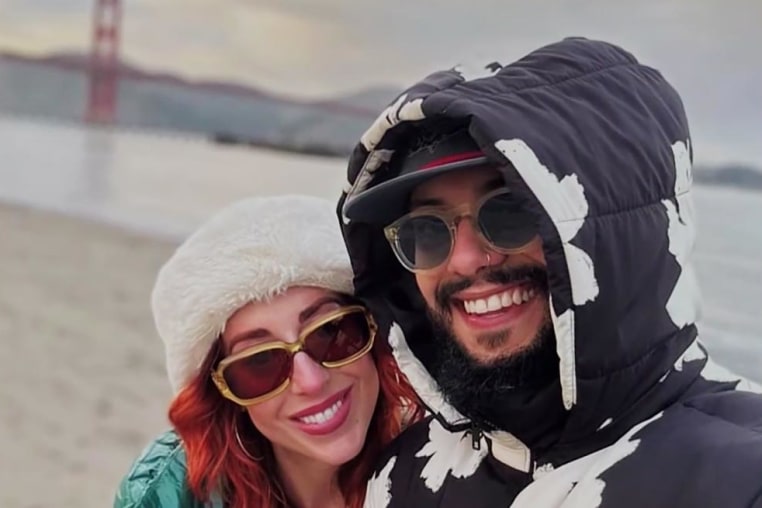 Rachel Leidig and her husband, Guilherme Lemes Cardoso E Silva.