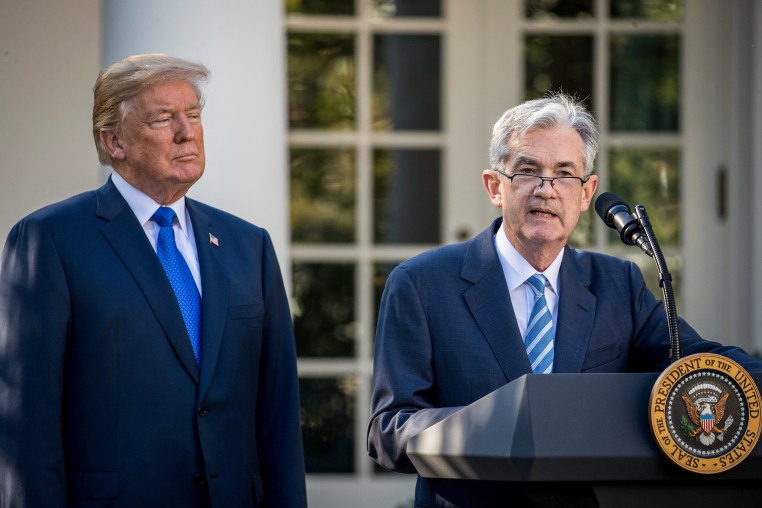 Donald Trump and Jerome Powell.