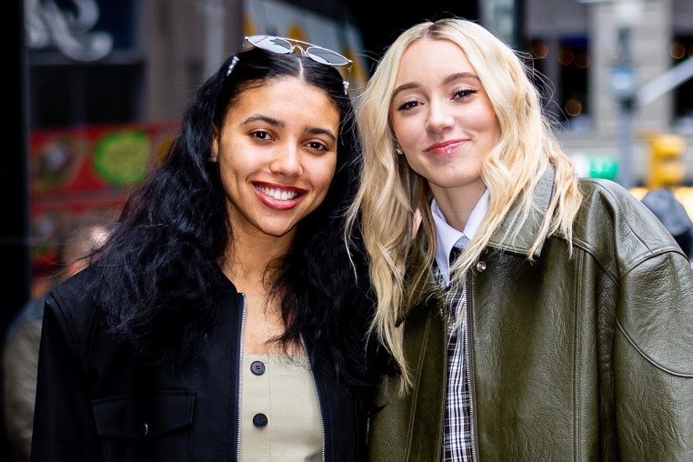 Azzi Fudd and Paige Bueckers in New York for an appearance on "Good Morning America" on April 16, 2025.