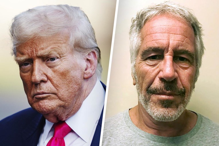President Donald Trump; Jeffrey Epstein.