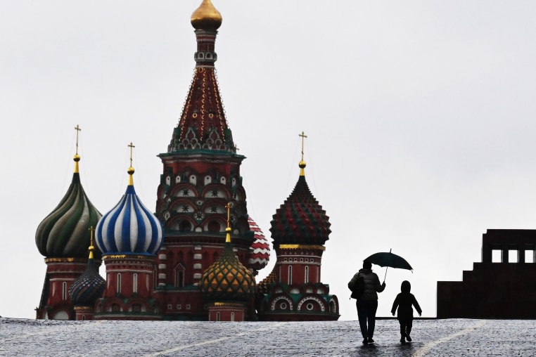Red Square and St. Basil's Cathedral in Moscow.