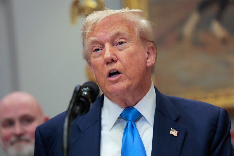 President Trump Signs Congressional Bill In Roosevelt Room Of The White House