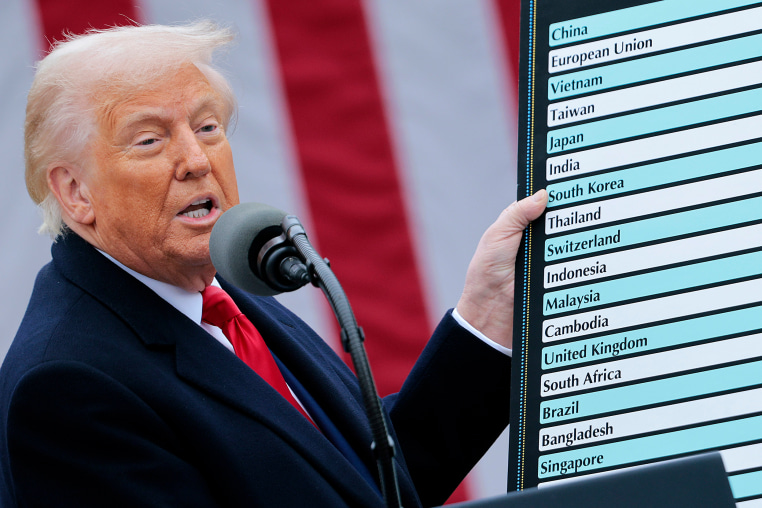 President Trump Holds "Make America Wealthy Again Event" In White House Rose Garden