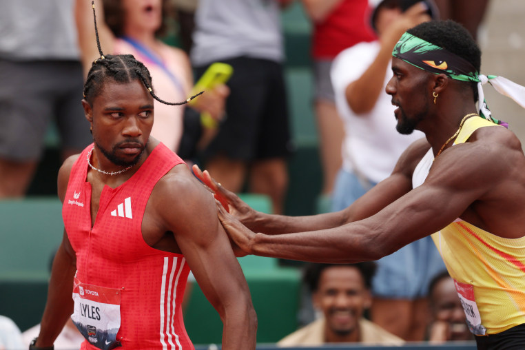 Kenny Bednarek pushes Noah Lyles