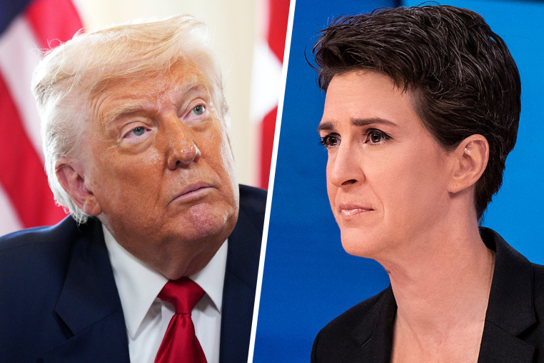 Donald Trump and Rachel Maddow