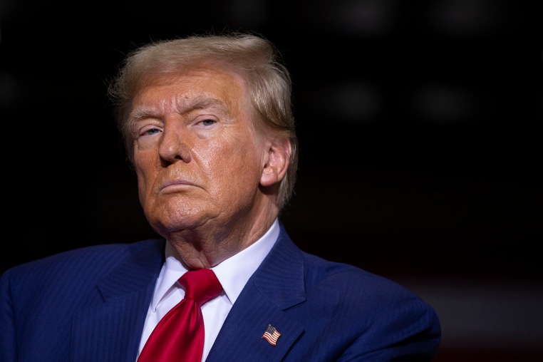 President Trump during a campaign event at Alro Steel on August 29, 2024 in Potterville, Michigan.