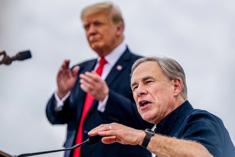 Donald Trump and Gov. Abbott.