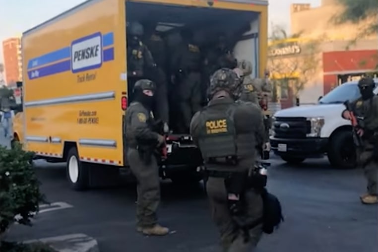 More than a dozen people were taken into custody in an immigration enforcement operation called "Trojan Horse" at a Home Depot in Los Angeles.