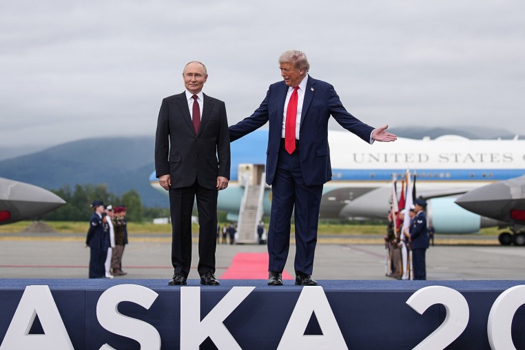 Image: U.S. President Trump And Russian President Putin Meet On War In Ukraine At U.S. Air Base In Alaska