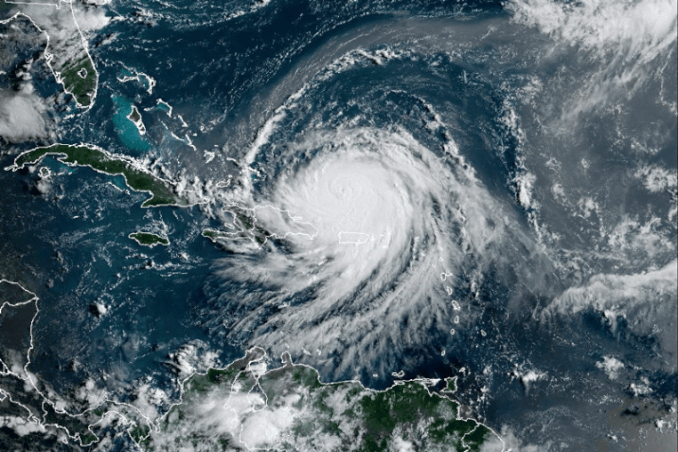 Satellite imagery of Hurricane Erin