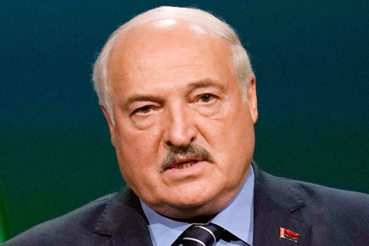 Belarus' President Aleksandr Lukashenko speaks during a summit in 2023.