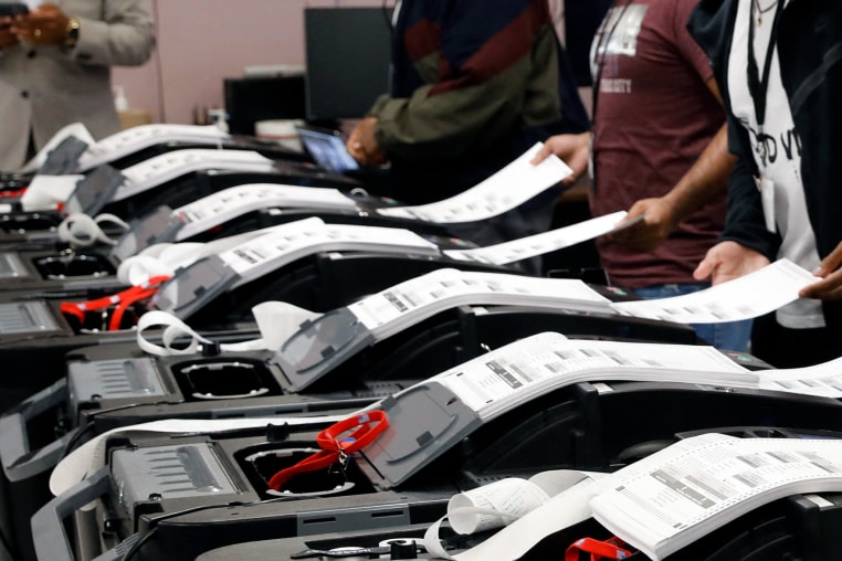 The City of Detroit Department of Elections performs a Public Accuracy Test of their equipment, which is made by Dominion Voting Systems, in advance of the August 2nd Primary, at their office in Detroit on July 28, 2022. 