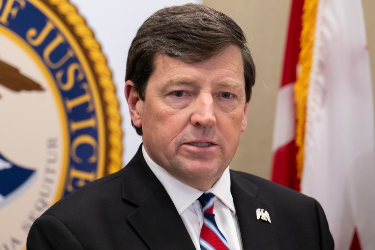 Ed Martin speaks during a press conference 