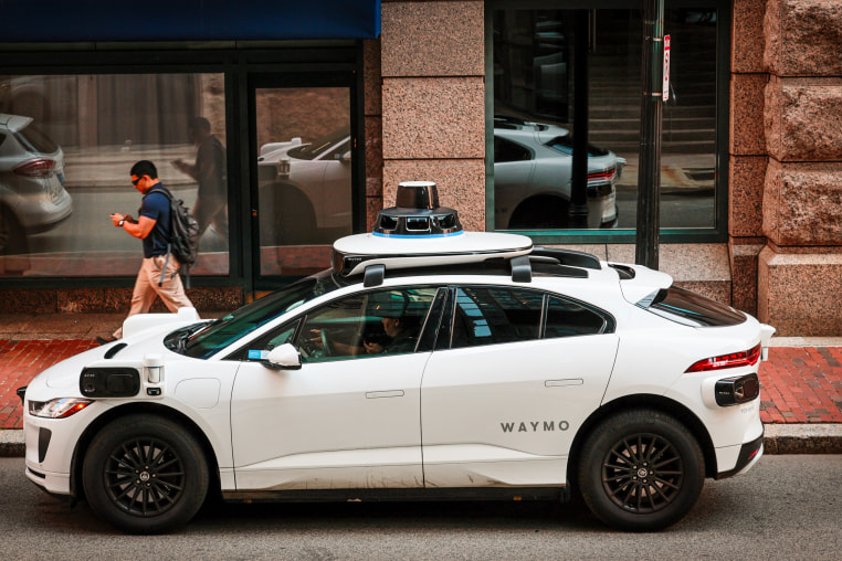 A Waymo vehicle in Boston