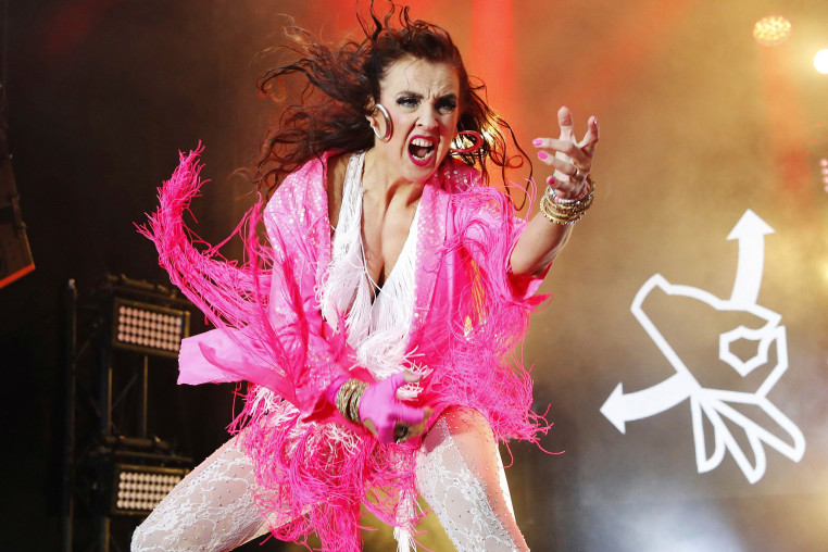 Finland Air Guitar Championships Heidi Toivio "Pink Passion" of Finland pink passion