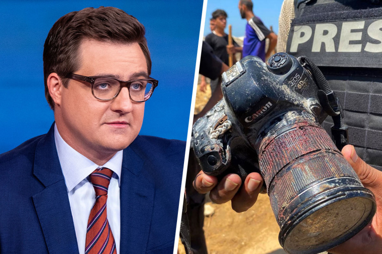 Chris Hayes; A camera belonging to Palestinian photojournalist Mariam Dagga who was killed in an Israeli strike.