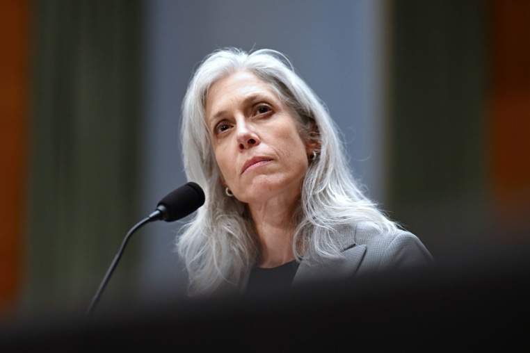 Susan Monarez during her Senate nomination hearing to be director of the Centers of Disease Control and Prevention on June 25, 2025.