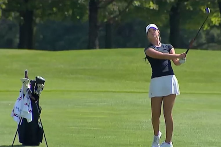 Alli Wiertel, a sophomore golfer at Oswego High School in Illinois.