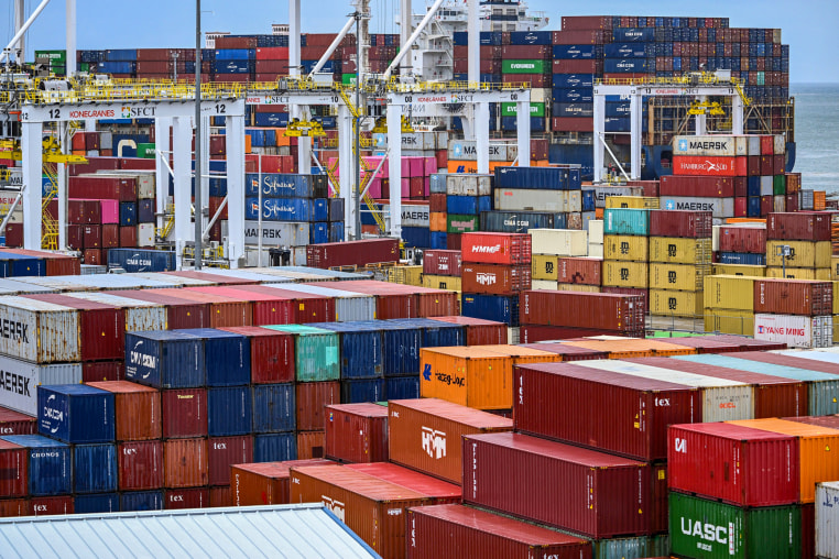 Shipping containers.