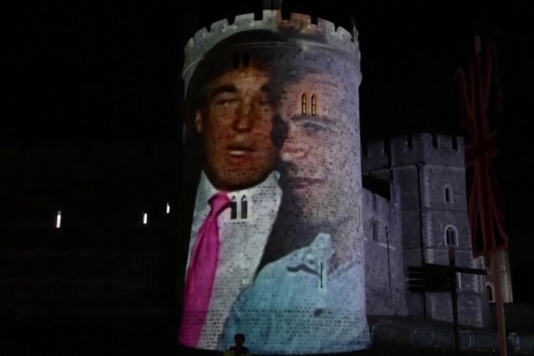 Image of Trump and Epstein on Windsor Castle walls