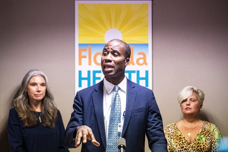 Florida's Surgeon General Dr. Joseph Ladapo at a press conference on Jan. 16, 2025.