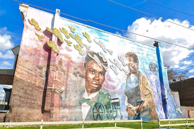 Eric Okdeh's mural "Forgiveness."