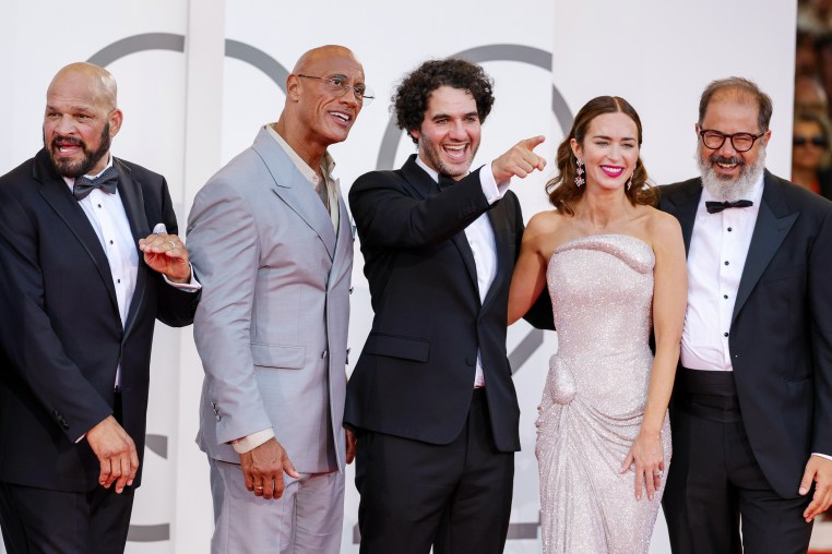 Mark Kerr, Dwayne Johnson, Benny Safdie, Emily Blunt and Andrea Romeo.