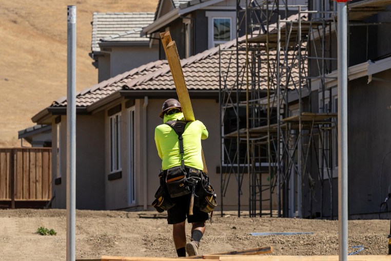 New homes under construction in Vacaville, Calif., on Sept. 3, 2025. 