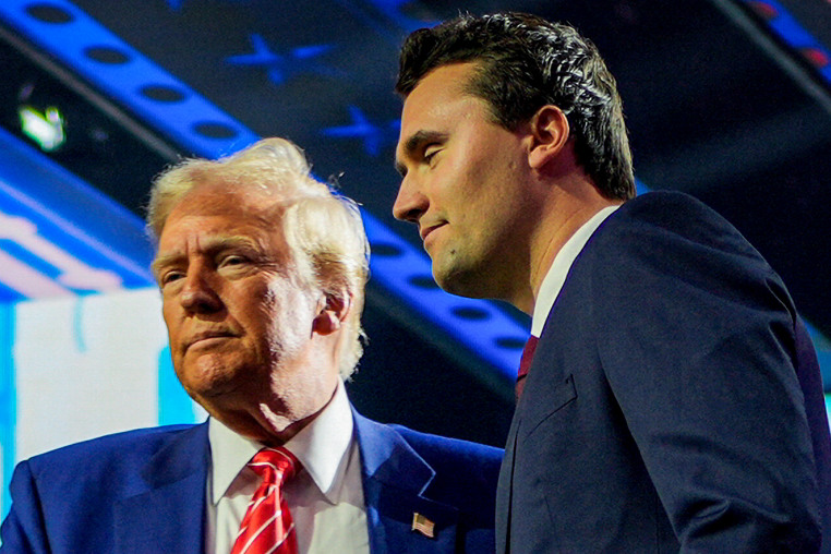 Donald Trump and Charlie Kirk.