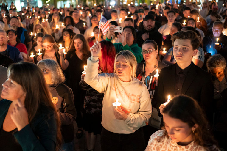 A candlelight vigil and prayer event for Charlie Kirk on Sept. 10, 2025 in Seattle.