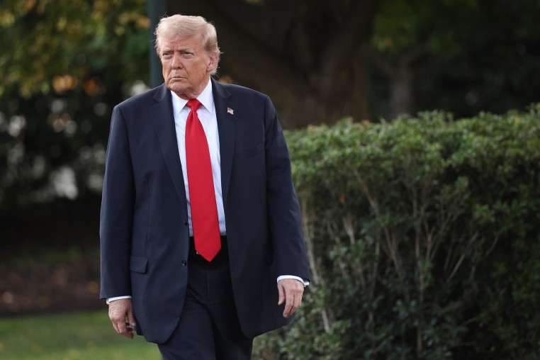 President Donald Trump outside the White House on Sept. 11, 2025.