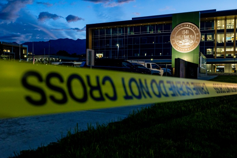 Police tape at crime scece.