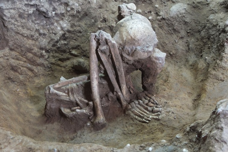 The remains of a middle-aged male excavated from Guangxi, southern China, dates back over 9,000 years.